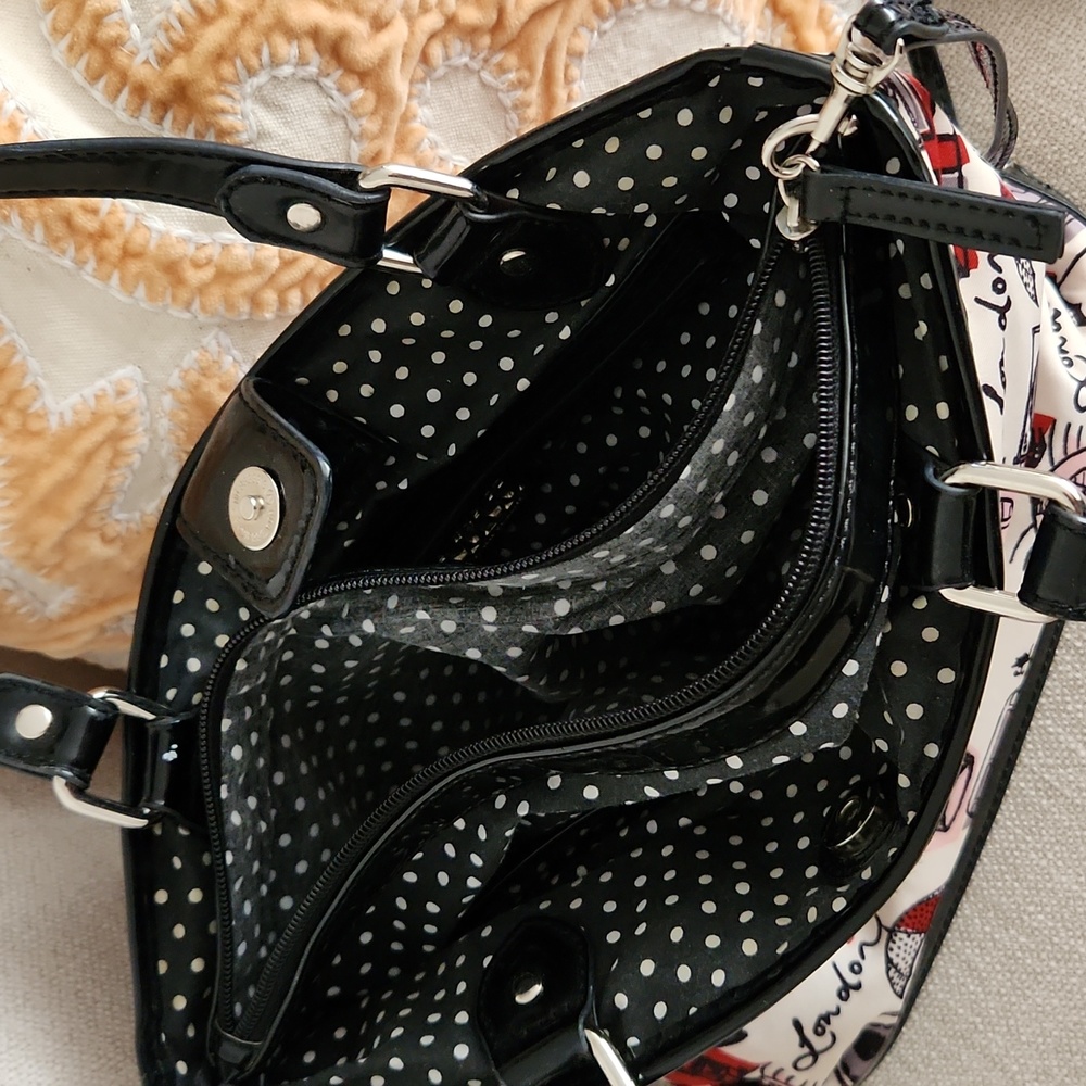 Flash Sale! LuLu Guinness London Purse/ tote with attached mini case - Picture 6 of 14